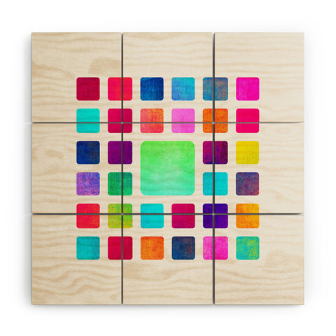 Elisabeth Fredriksson Squares Wood Wall Mural