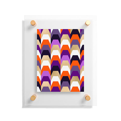 Elisabeth Fredriksson Stacks of Purple and Orange Floating Acrylic Print
