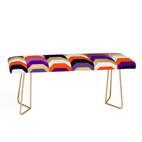 Elisabeth Fredriksson Stacks of Purple and Orange Bench