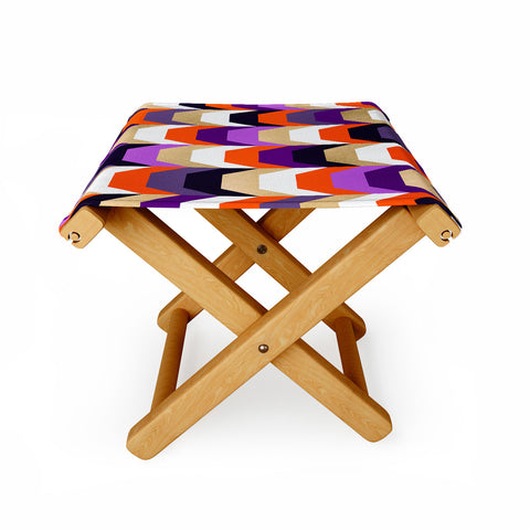 Elisabeth Fredriksson Stacks of Purple and Orange Folding Stool