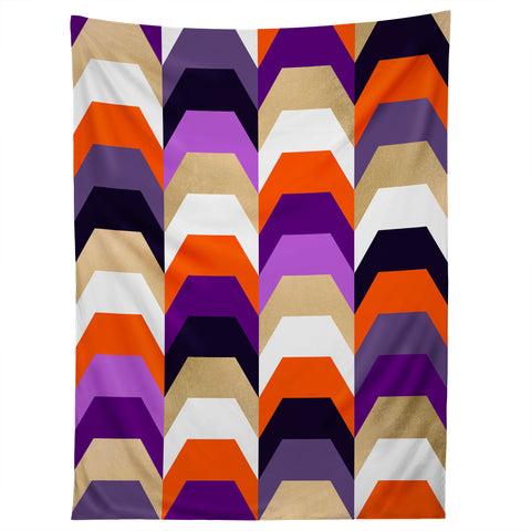 Elisabeth Fredriksson Stacks of Purple and Orange Tapestry
