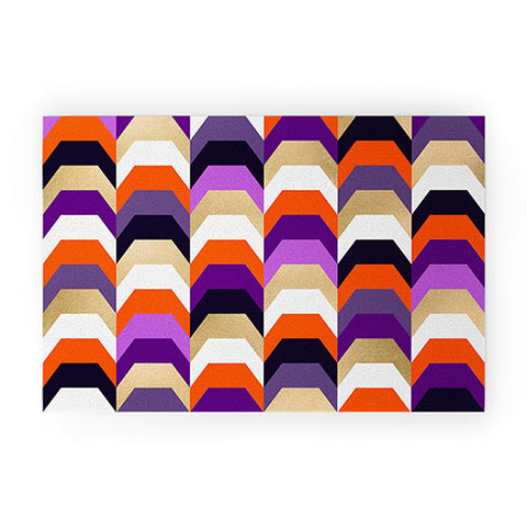 Elisabeth Fredriksson Stacks of Purple and Orange Welcome Mat