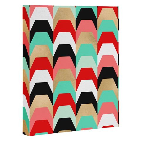 Elisabeth Fredriksson Stacks of Red and Turquoise Art Canvas