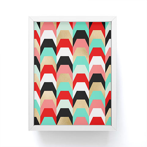 Elisabeth Fredriksson Stacks of Red and Turquoise Framed Mini Art Print
