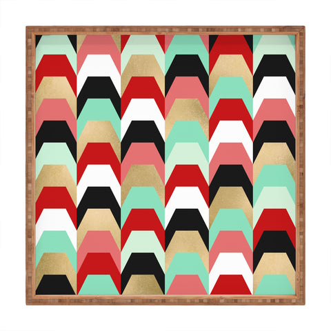 Elisabeth Fredriksson Stacks of Red and Turquoise Square Tray