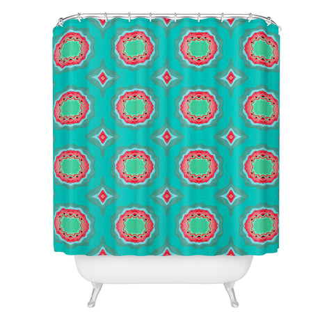 Elisabeth Fredriksson Strawberry Field Flowers Shower Curtain