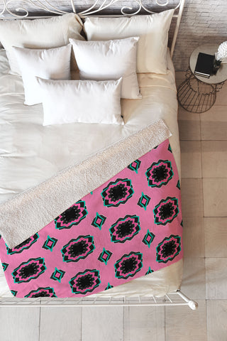 Elisabeth Fredriksson Sweet Licorice Flowers Fleece Throw Blanket