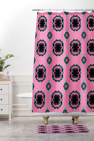 Elisabeth Fredriksson Sweet Licorice Flowers Shower Curtain And Mat