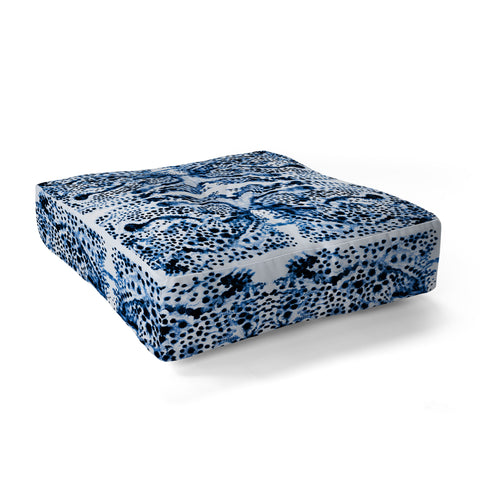 Elisabeth Fredriksson Symmetric Dream Blue Floor Pillow Square