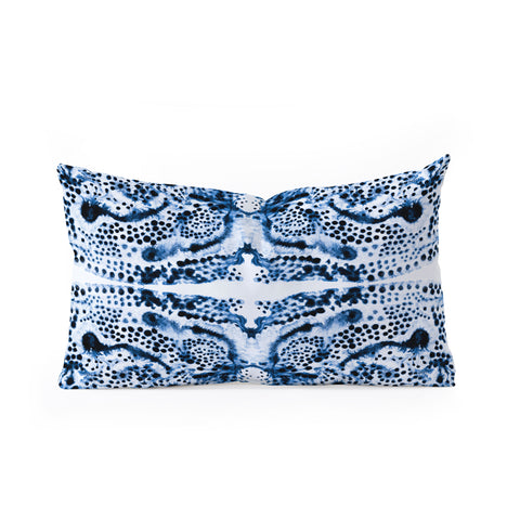 Elisabeth Fredriksson Symmetric Dream Blue Oblong Throw Pillow