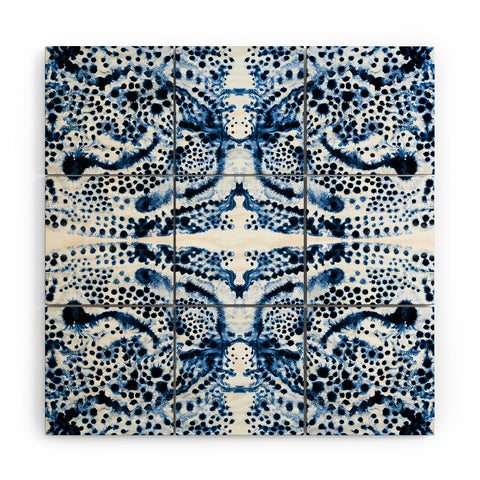Elisabeth Fredriksson Symmetric Dream Blue Wood Wall Mural