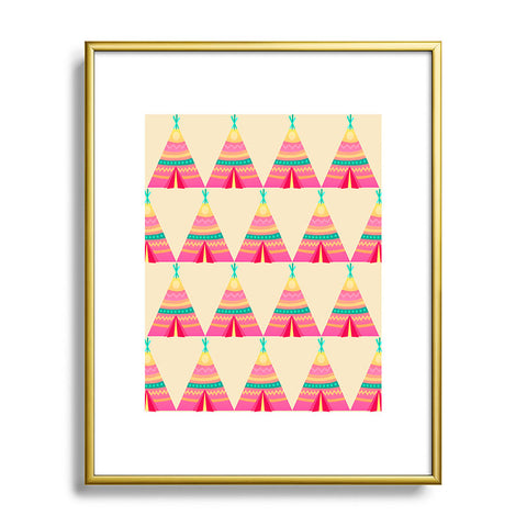 Elisabeth Fredriksson Teepees Metal Framed Art Print