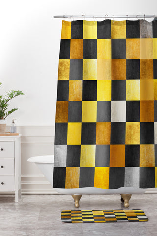 Elisabeth Fredriksson Those Golden Moments Shower Curtain And Mat