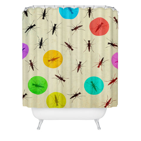 Elisabeth Fredriksson Tiny Insects Shower Curtain