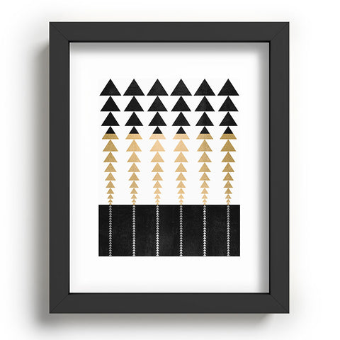 Elisabeth Fredriksson Triangles In Gold Recessed Framing Rectangle