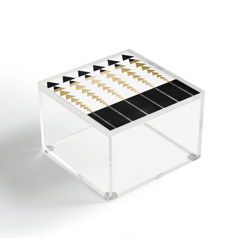 Elisabeth Fredriksson Triangles In Gold Acrylic Box