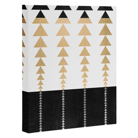 Elisabeth Fredriksson Triangles In Gold Art Canvas