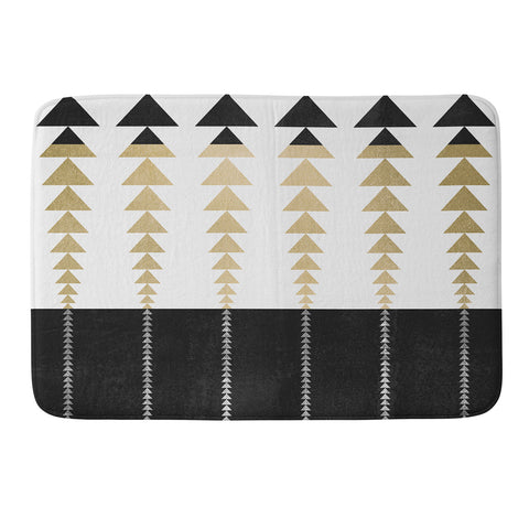 Elisabeth Fredriksson Triangles In Gold Memory Foam Bath Mat