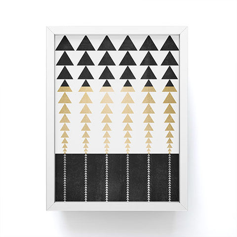 Elisabeth Fredriksson Triangles In Gold Framed Mini Art Print