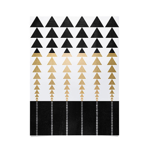 Elisabeth Fredriksson Triangles In Gold Poster