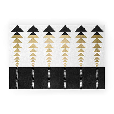 Elisabeth Fredriksson Triangles In Gold Welcome Mat