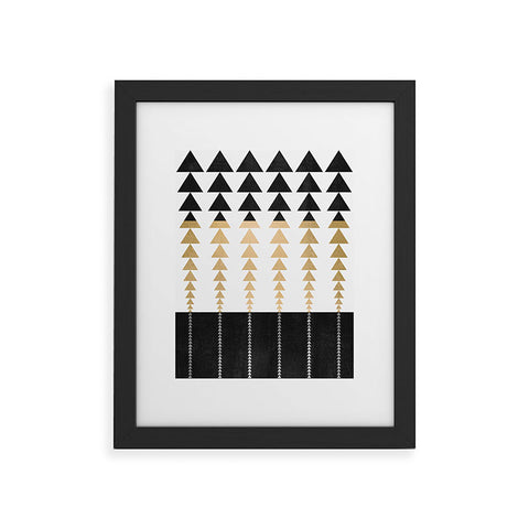 Elisabeth Fredriksson Triangles In Gold Framed Art Print