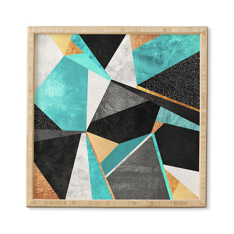 Elisabeth Fredriksson Turquoise Geometry Framed Wall Art