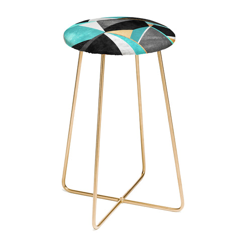 Elisabeth Fredriksson Turquoise Geometry Counter Stool
