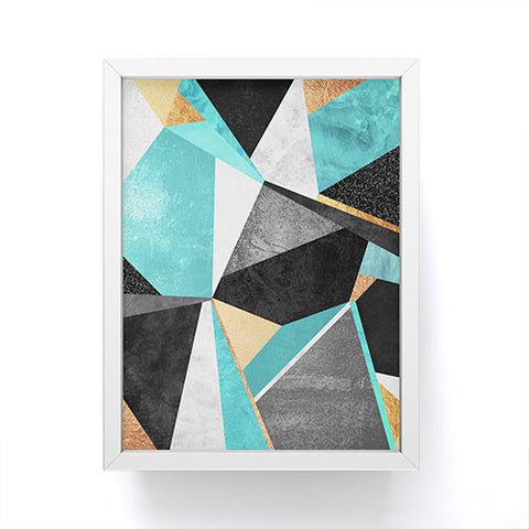 Elisabeth Fredriksson Turquoise Geometry Framed Mini Art Print
