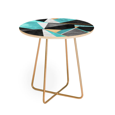 Elisabeth Fredriksson Turquoise Geometry Round Side Table