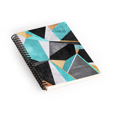 Elisabeth Fredriksson Turquoise Geometry Spiral Notebook