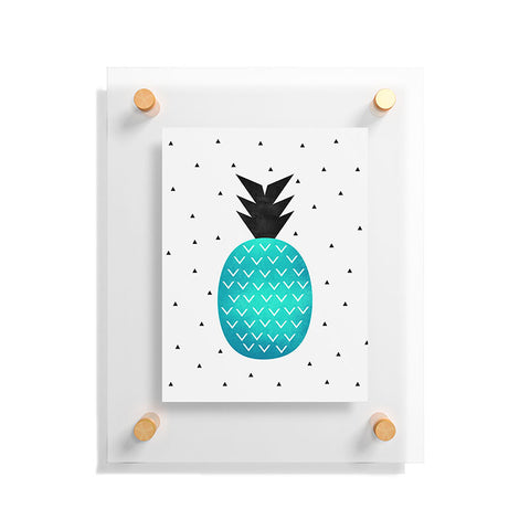 Elisabeth Fredriksson Turquoise Pineapple Floating Acrylic Print