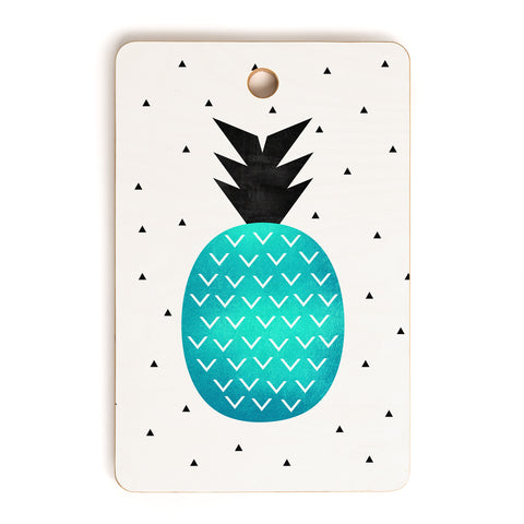 Elisabeth Fredriksson Turquoise Pineapple Cutting Board Rectangle