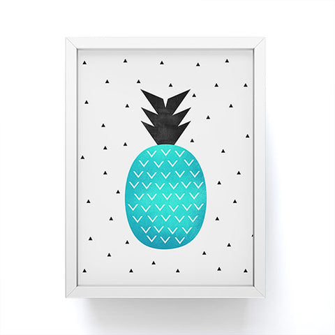 Elisabeth Fredriksson Turquoise Pineapple Framed Mini Art Print