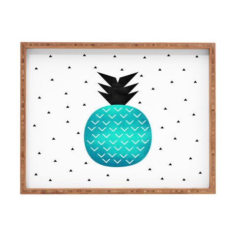 Elisabeth Fredriksson Turquoise Pineapple Rectangular Tray