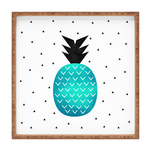 Elisabeth Fredriksson Turquoise Pineapple Square Tray