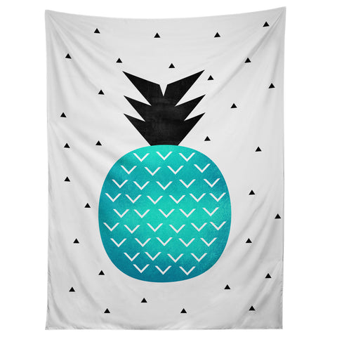 Elisabeth Fredriksson Turquoise Pineapple Tapestry