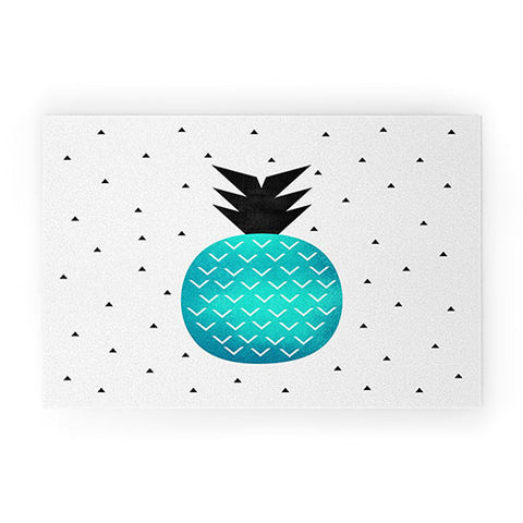 Elisabeth Fredriksson Turquoise Pineapple Welcome Mat