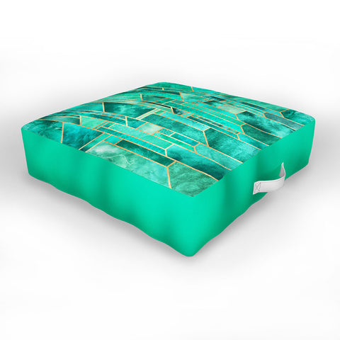 Elisabeth Fredriksson Turquoise Skies Outdoor Floor Cushion