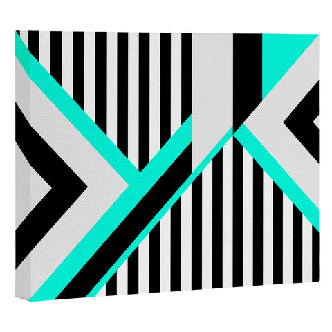 Elisabeth Fredriksson Turquoise Stripe Combination Art Canvas