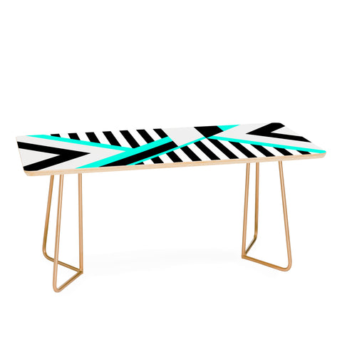Elisabeth Fredriksson Turquoise Stripe Combination Coffee Table