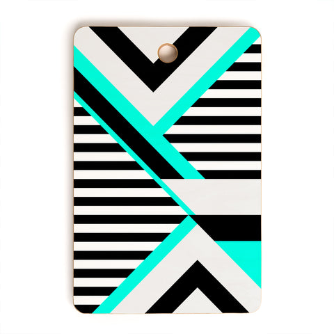 Elisabeth Fredriksson Turquoise Stripe Combination Cutting Board Rectangle