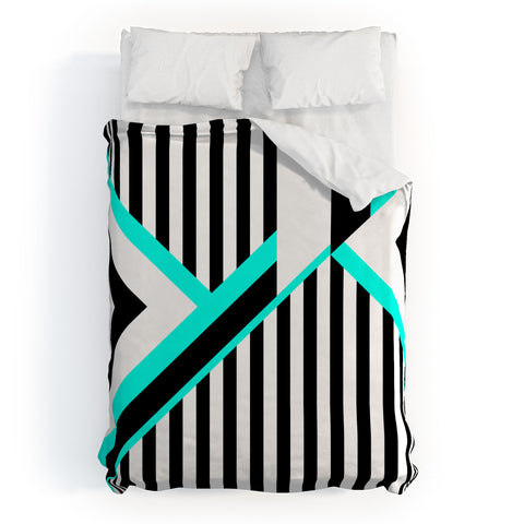 Elisabeth Fredriksson Turquoise Stripe Combination Duvet Cover
