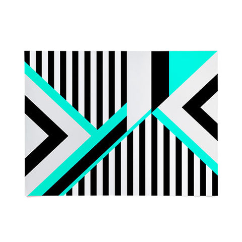Elisabeth Fredriksson Turquoise Stripe Combination Poster