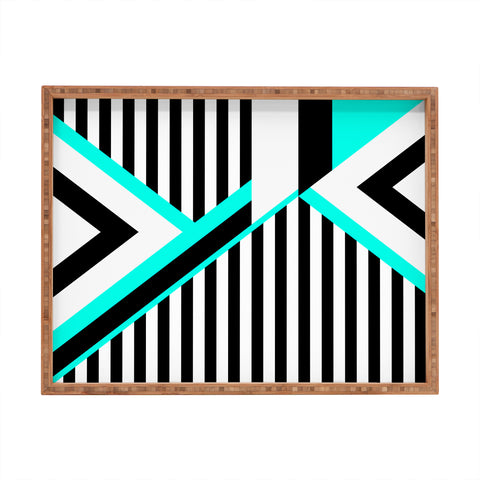 Elisabeth Fredriksson Turquoise Stripe Combination Rectangular Tray