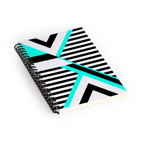Elisabeth Fredriksson Turquoise Stripe Combination Spiral Notebook