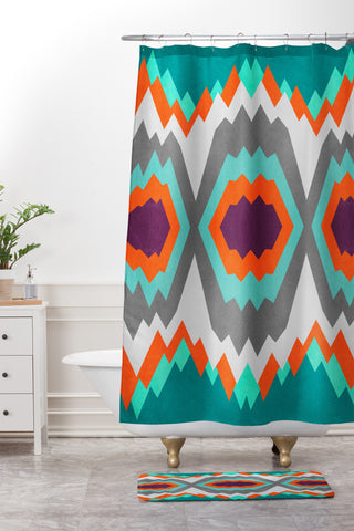 Elisabeth Fredriksson Valley Pattern Shower Curtain And Mat