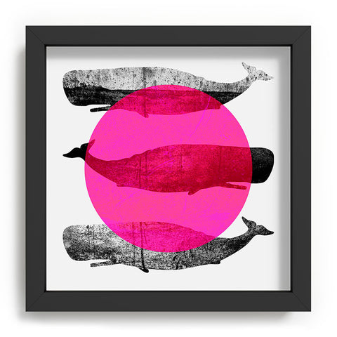 Elisabeth Fredriksson Whales Pink Recessed Framing Square