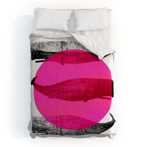 Elisabeth Fredriksson Whales Pink Comforter