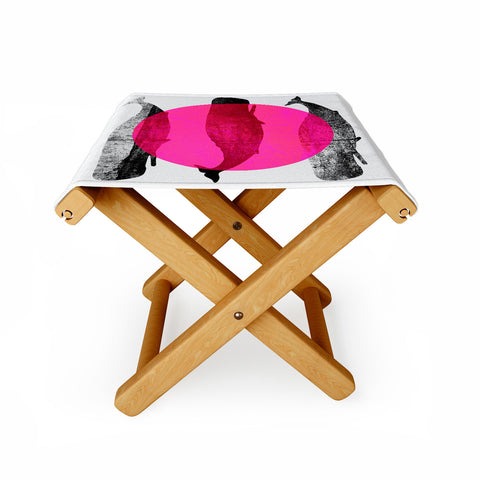 Elisabeth Fredriksson Whales Pink Folding Stool